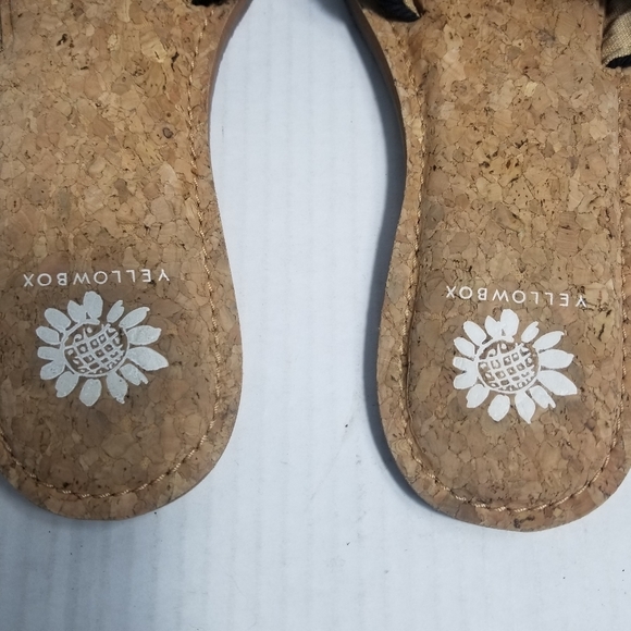 Yellow Box Black Woven Sandals - Picture 13 of 13